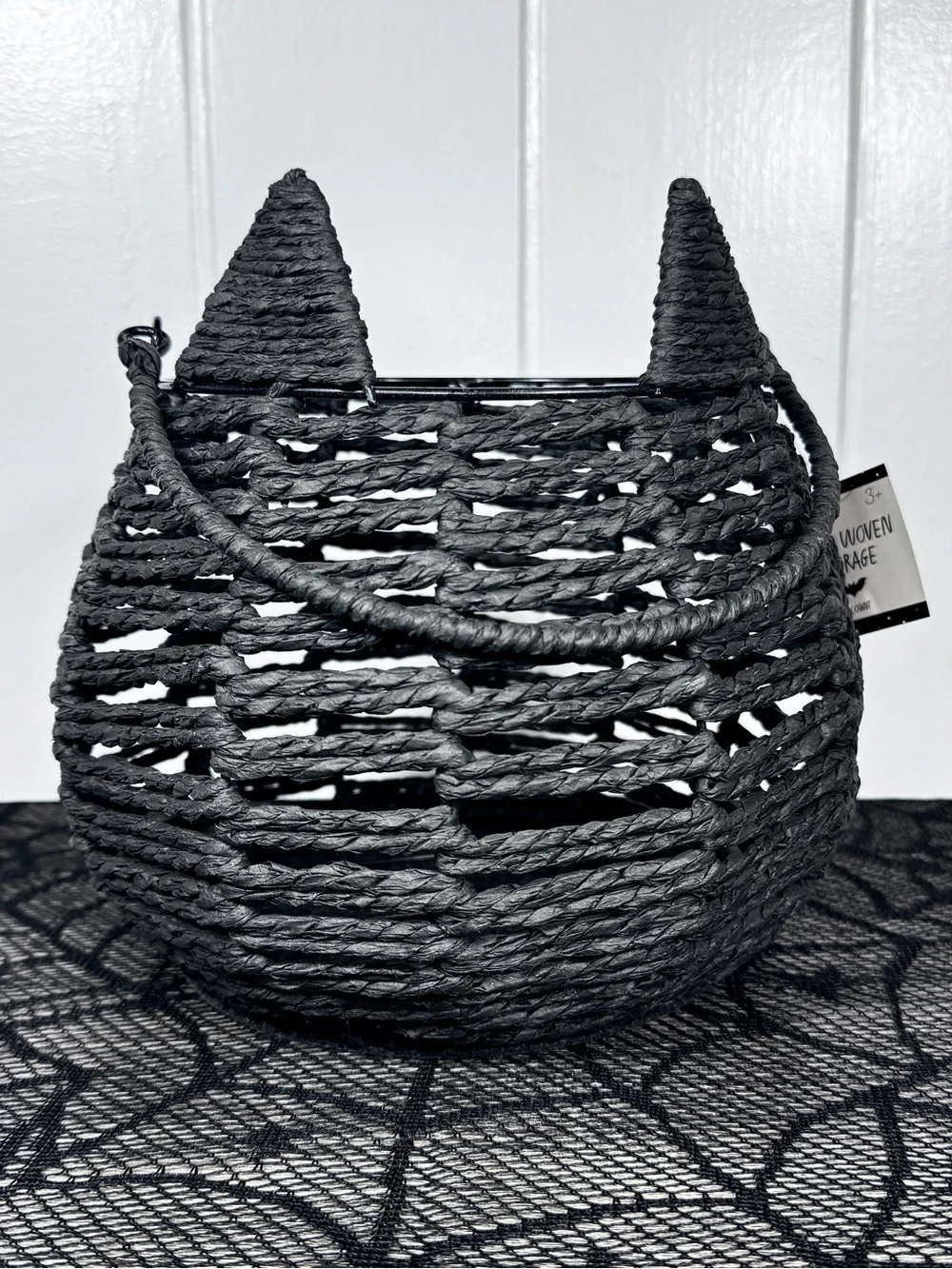 NEW 2026 Target Bullseye Playground Black Cat Halloween Woven Storage Basket